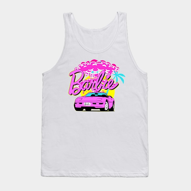 Sport Car Barbie Retro Tank Top by GENERATION KTR